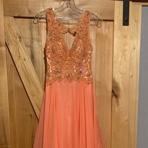 Orange formal dress